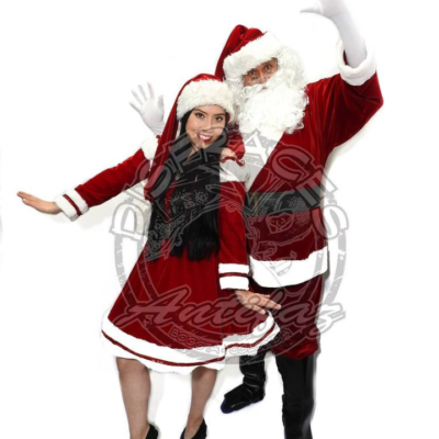 Disfraz para pareja Navidad Papa y Mama Noel