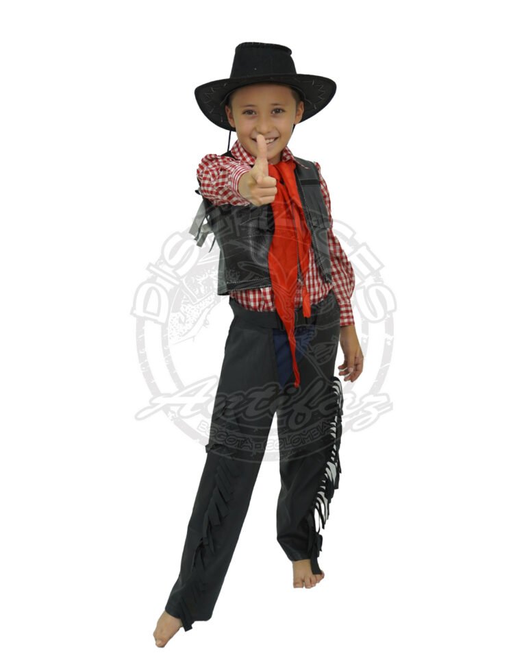 Disfraz De Vaquero Para Niño Con Chaleco, Sombrero, Pañuelo Y Accesorios | Ideal Para Halloween, Fiestas Del Oeste Y Cosplay 3-10 Años