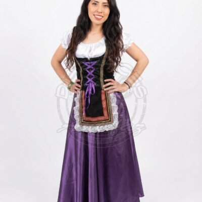 Disfraz tradicional de Alemania para mujer Disfraz tradicional alemán para mujer, vestido tipo dirndl con corsé y blusa blanca, ideal para fiestas culturales y Oktoberfest