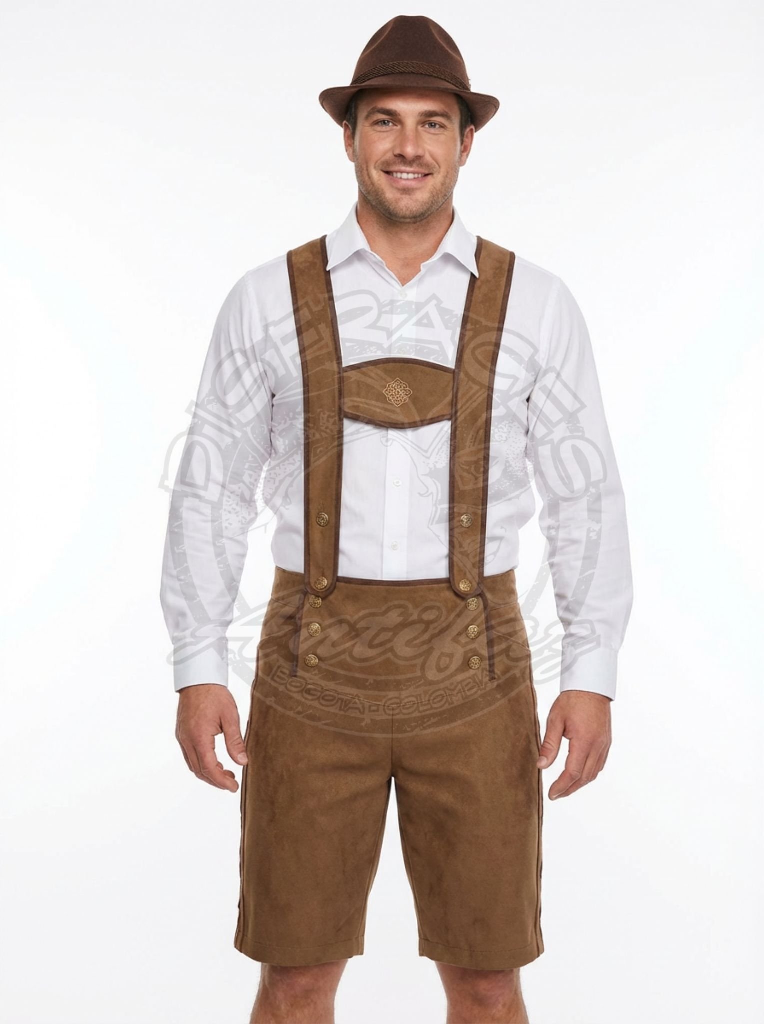 Traje tradicional alemán para hombre, ideal para festivales culturales, Oktoberfest y celebraciones folclóricas