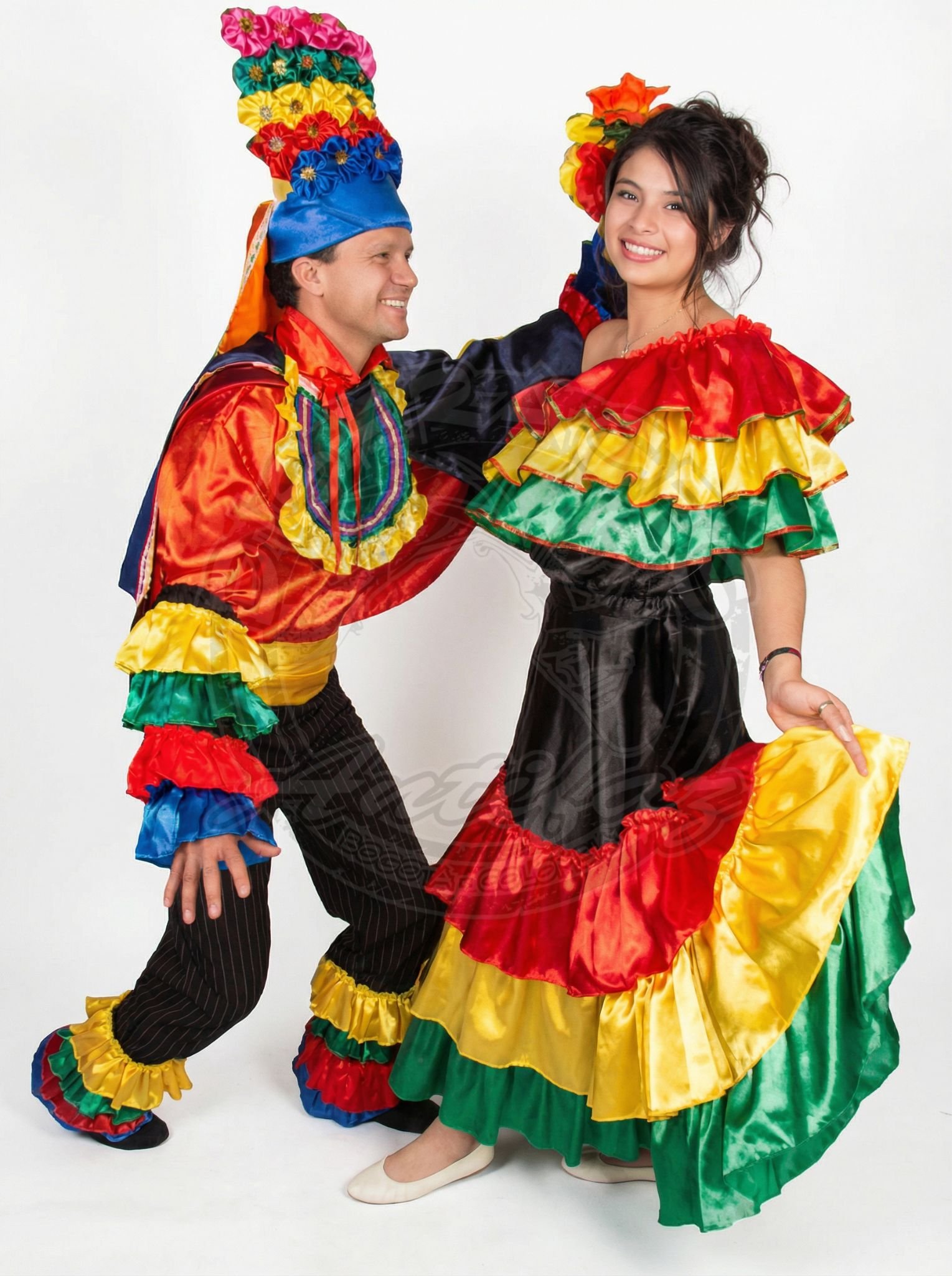 Traje Garabato del Carnaval de Barranquilla, disfraz tradicional colombiano, ideal para festivales y celebraciones culturales