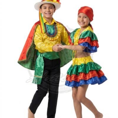 Disfraces carnaval barranquilla mapale niños pareja colores bogota niña falda